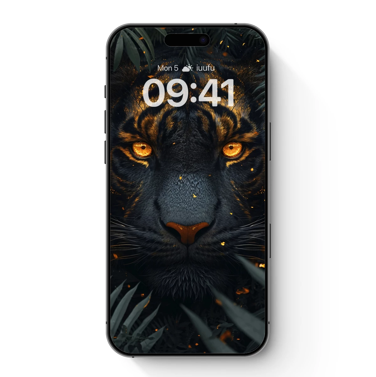 Golden-Eyed Tiger in Midnight Jungle