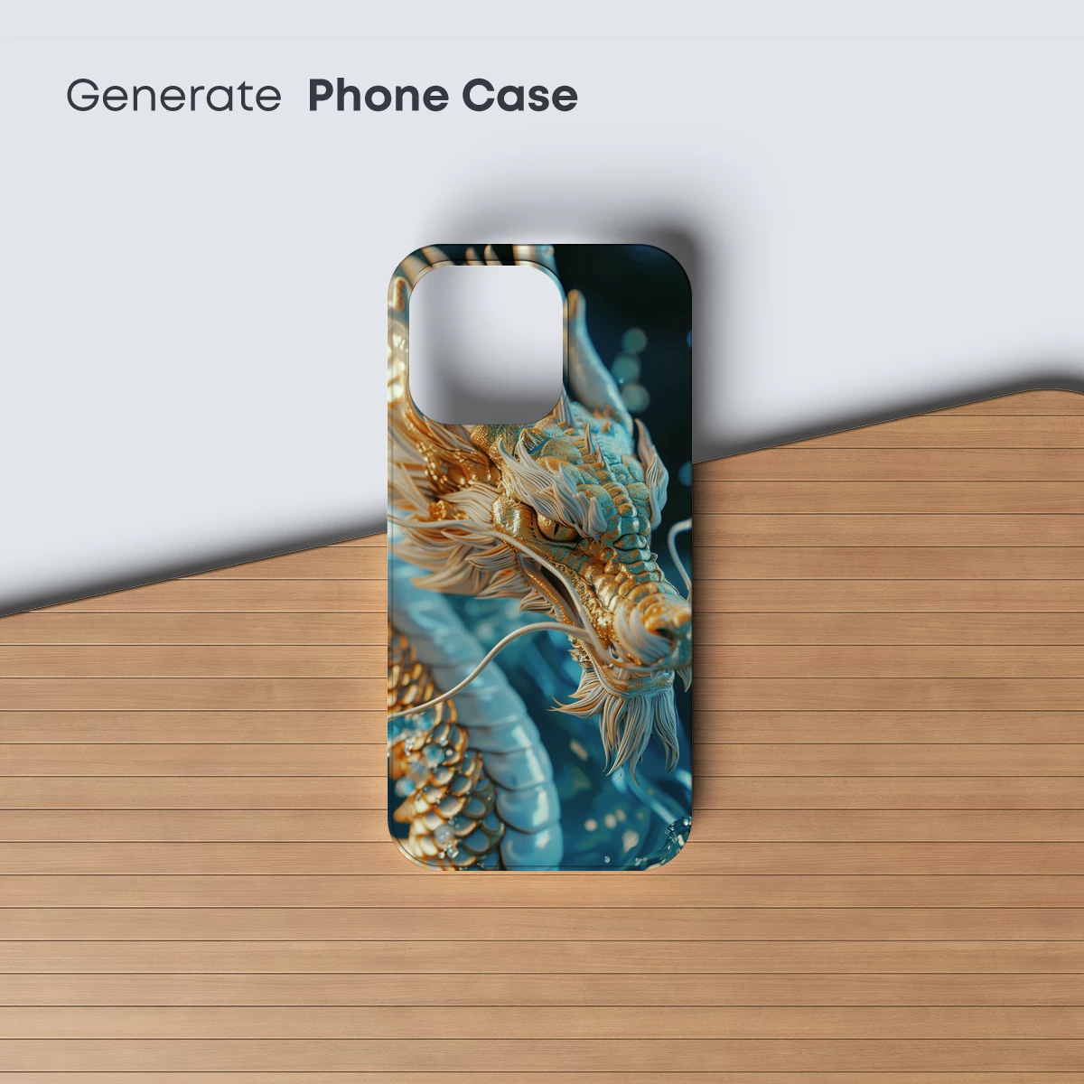 Golden Azure Dragon: Mythic Majesty in 3D Artistry - Image 3