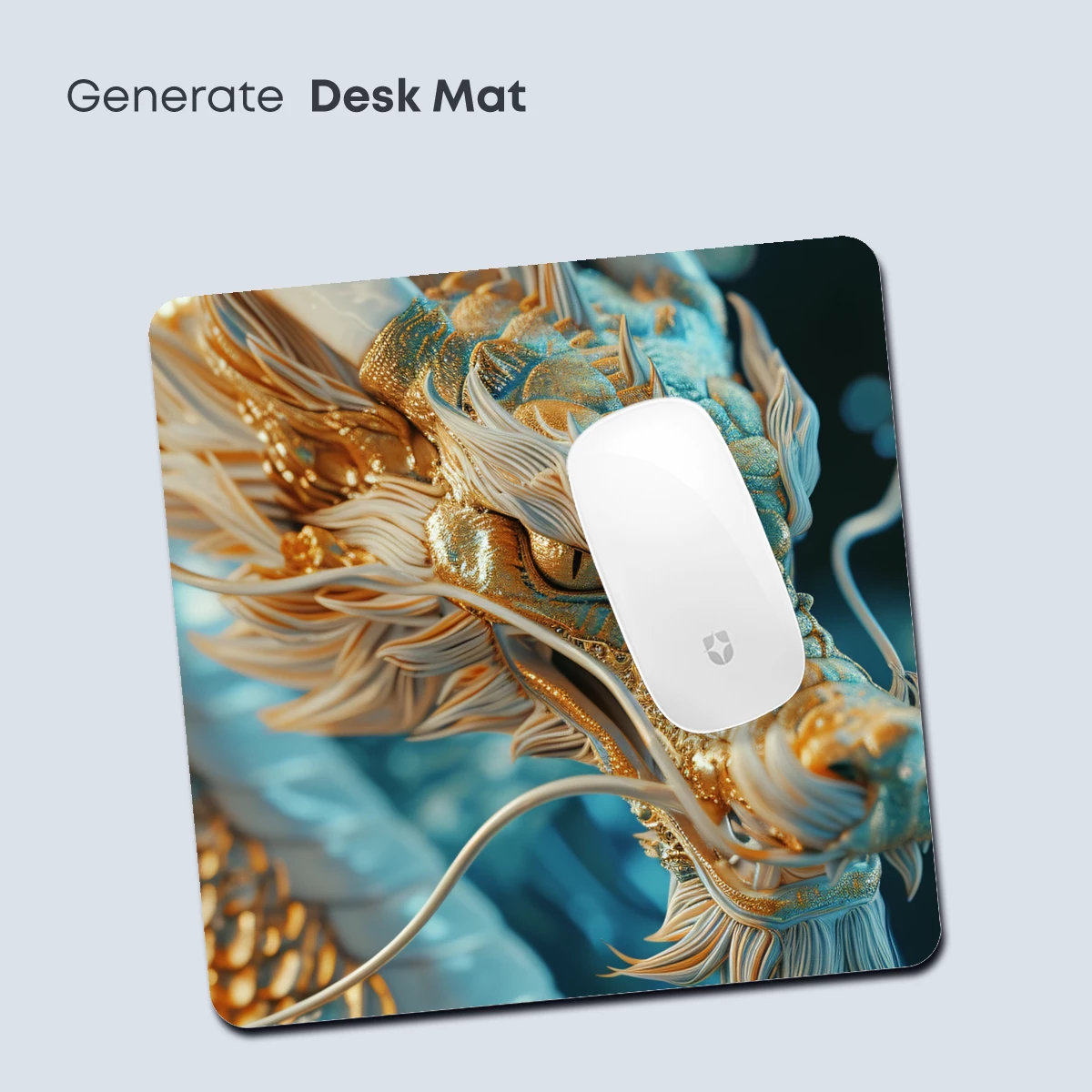 Golden Azure Dragon: Mythic Majesty in 3D Artistry - Image 4