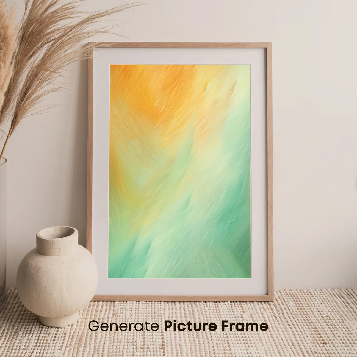 Feathered Dawn: Abstract Brushstrokes in Warm Hues - Image 7