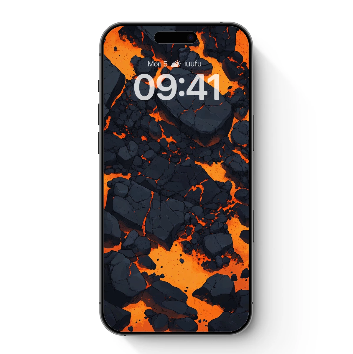 Lava's Embrace: Fiery Crystals in Motion