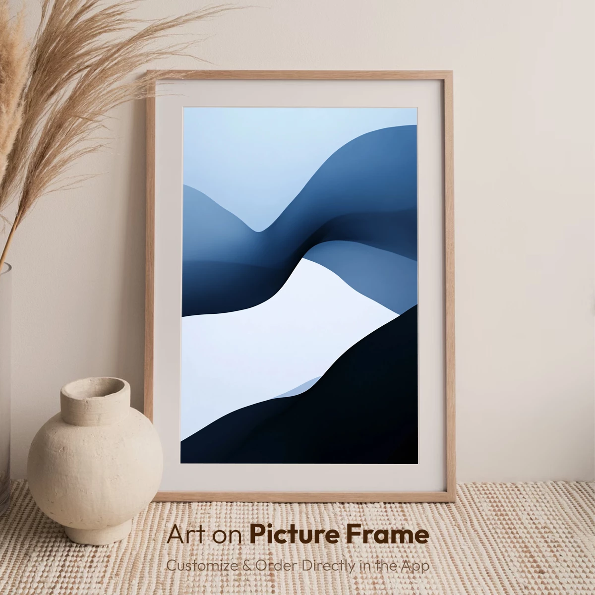 Ethereal Blue Waves: A Digital Minimalist Symphony - Image 7