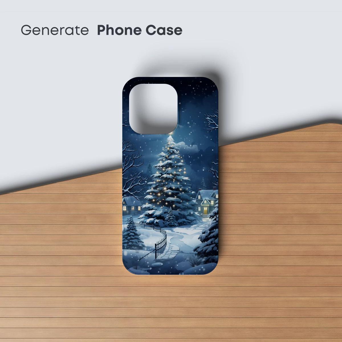 Enchanted Winter Glow: A Festive Night Scene - Image 3