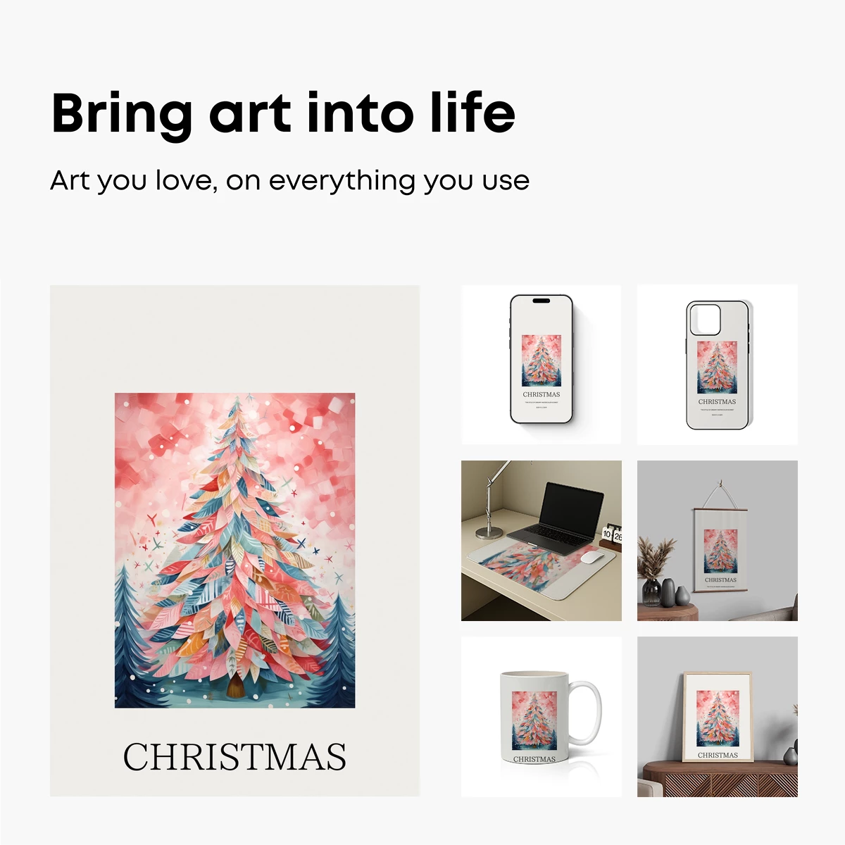 Dreamy Watercolor Christmas Tree - Image 2