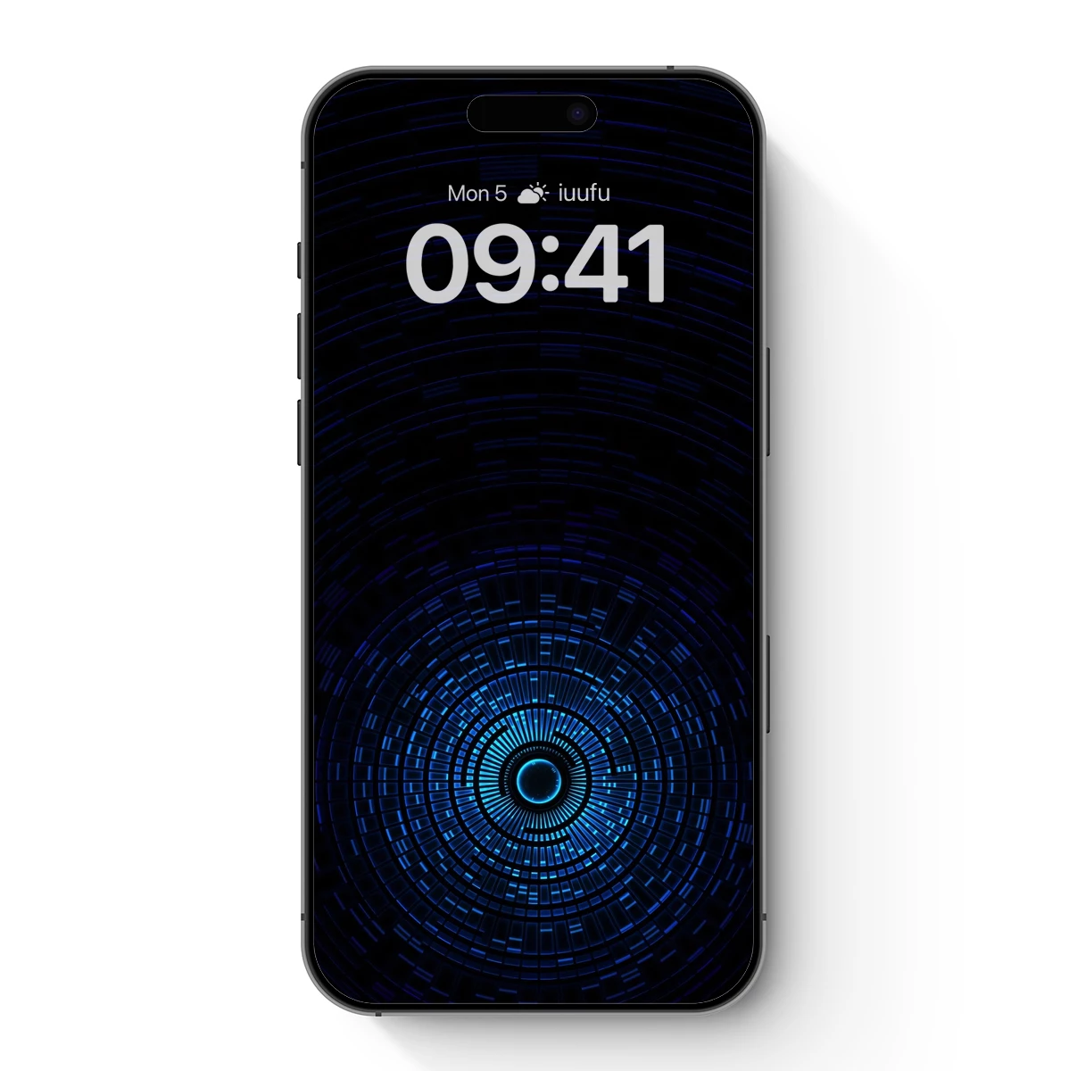 Digital Vortex: Blue Neon Circles Digital Vortex: Blue Neon Circles