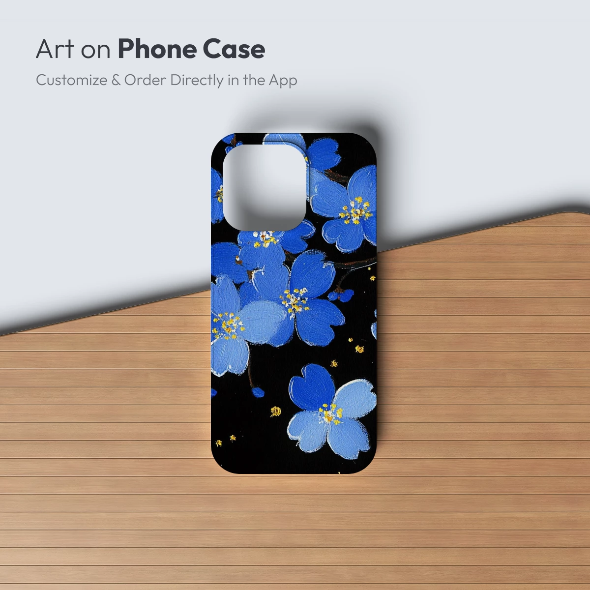 Ethereal Blue Blossoms: Midnight Garden Fantasy - Image 2