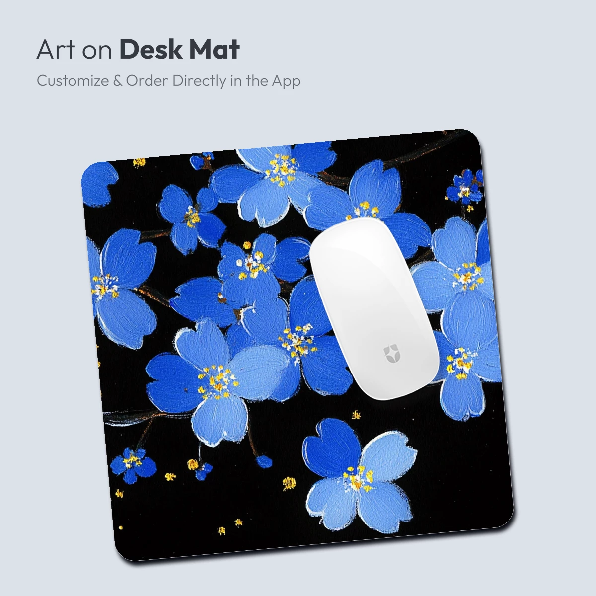 Ethereal Blue Blossoms: Midnight Garden Fantasy - Image 3