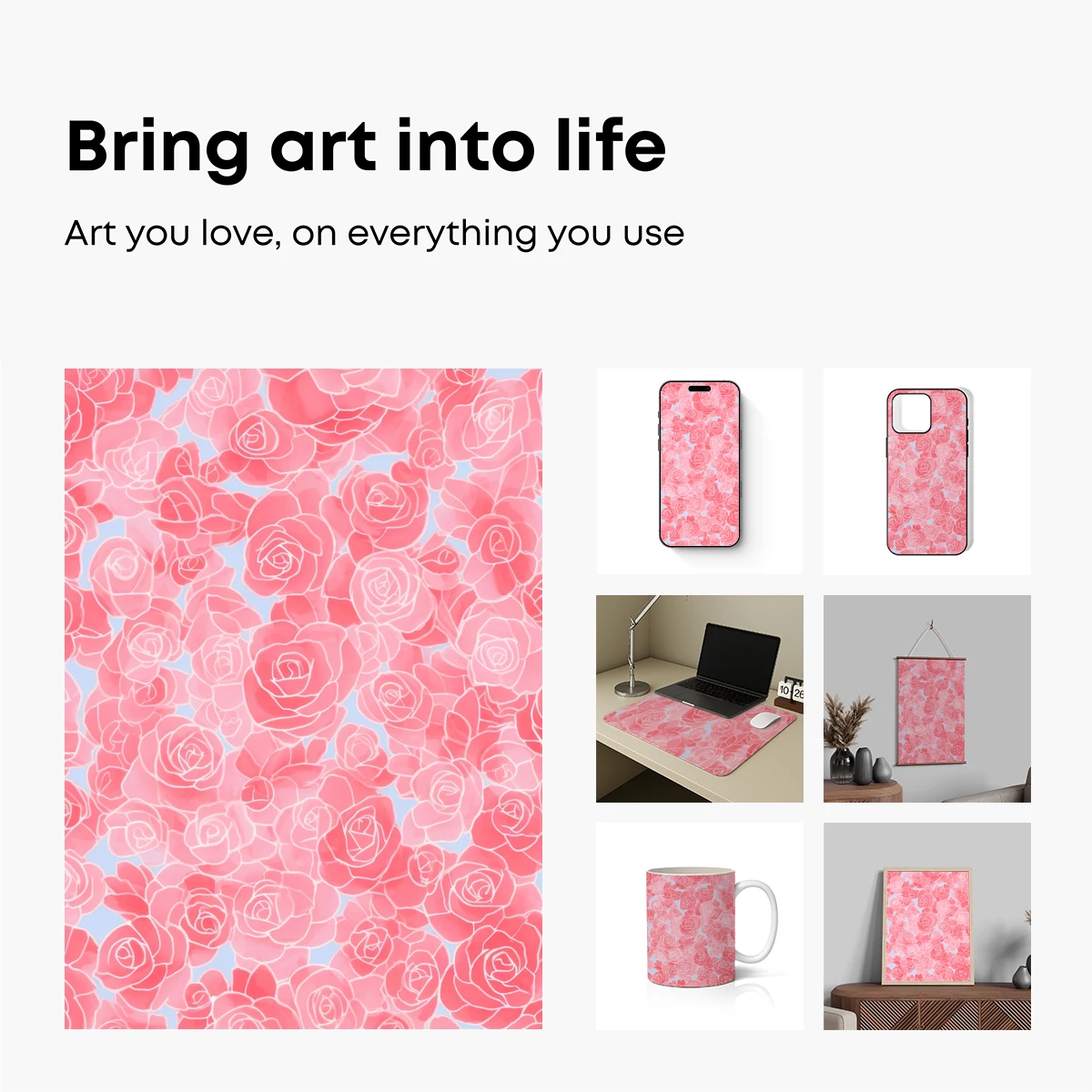 Blush Rose Symphony: Watercolor Elegance