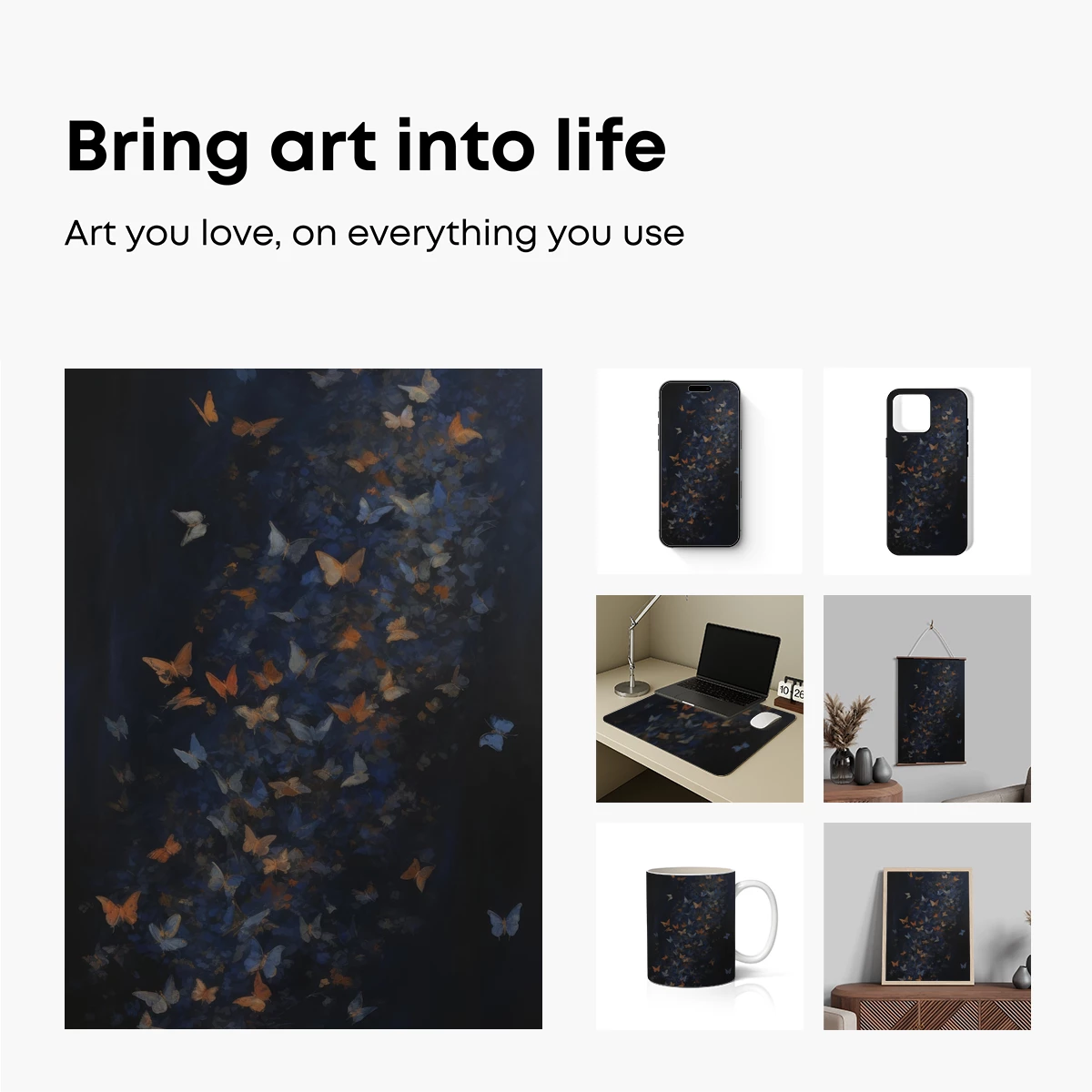 Butterfly Swarm in Twilight Hues - Image 2