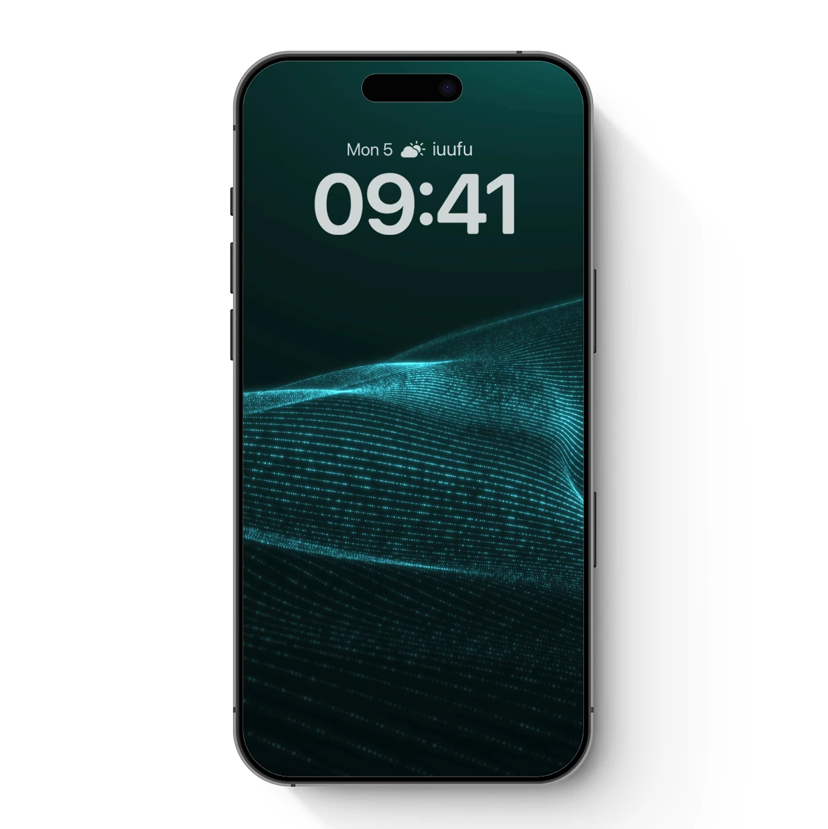 Digital Wave Symphony: Teal Pixel Art