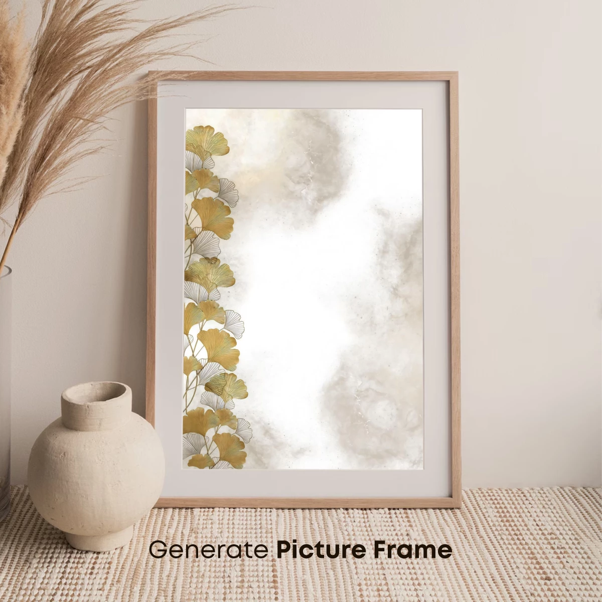 Golden Ginkgo Elegance: Zen Artistry - Image 7