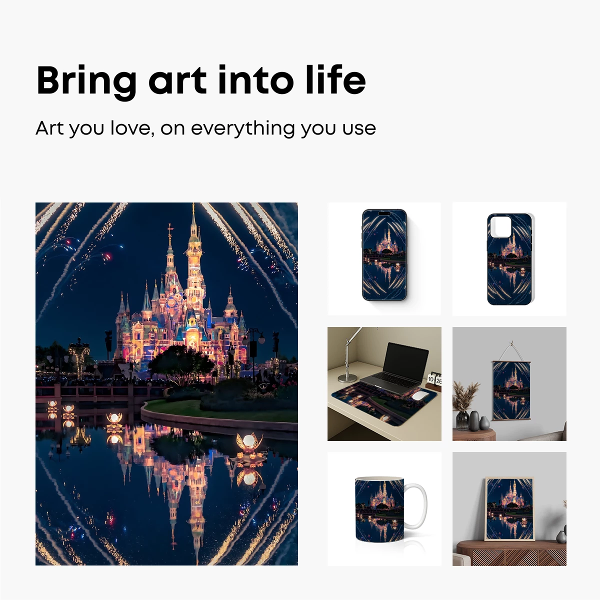 Enchanted Castle Under Fireworks Symphony - Image 2