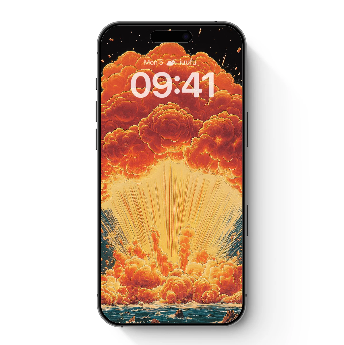 Apocalyptic Ocean Eruption: Fiery Clouds and Radiant Waves Apocalyptic Ocean Eruption: Fiery Clouds and Radiant Waves