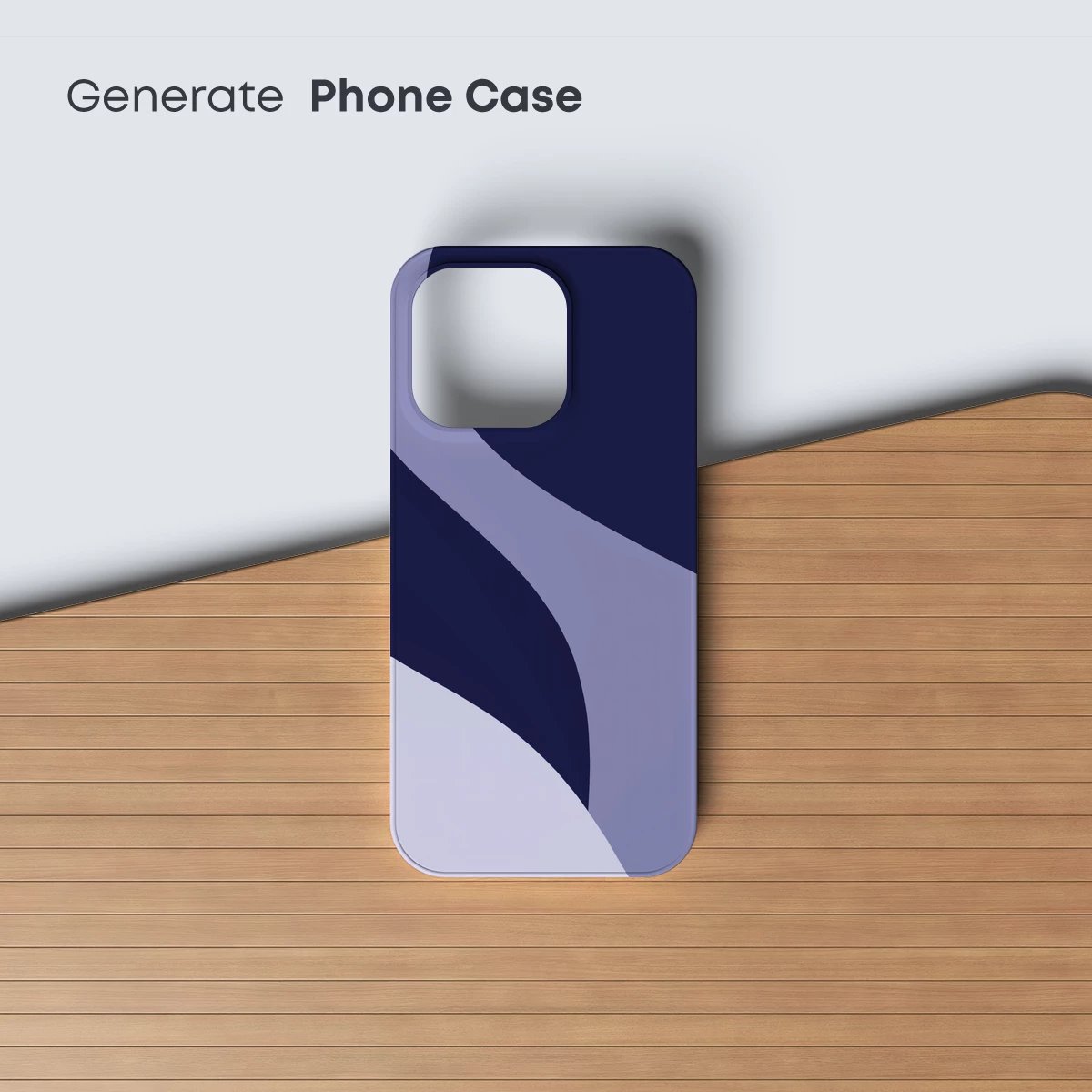 Abstract Flow: Navy and Lilac Harmony - Image 3