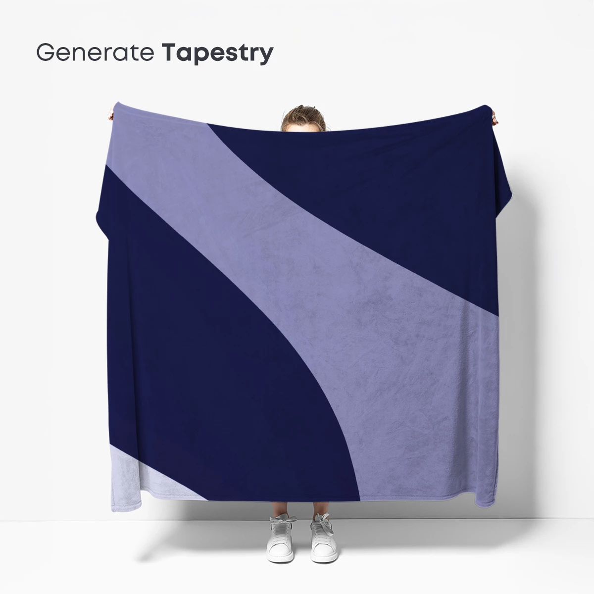 Abstract Flow: Navy and Lilac Harmony - Image 5