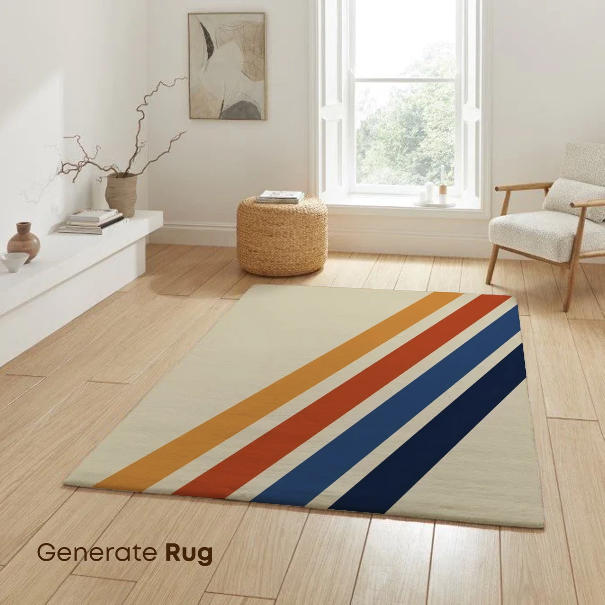 Diagonal Stripes in Warm Tones: A Modern Geometric Symphony - Image 6