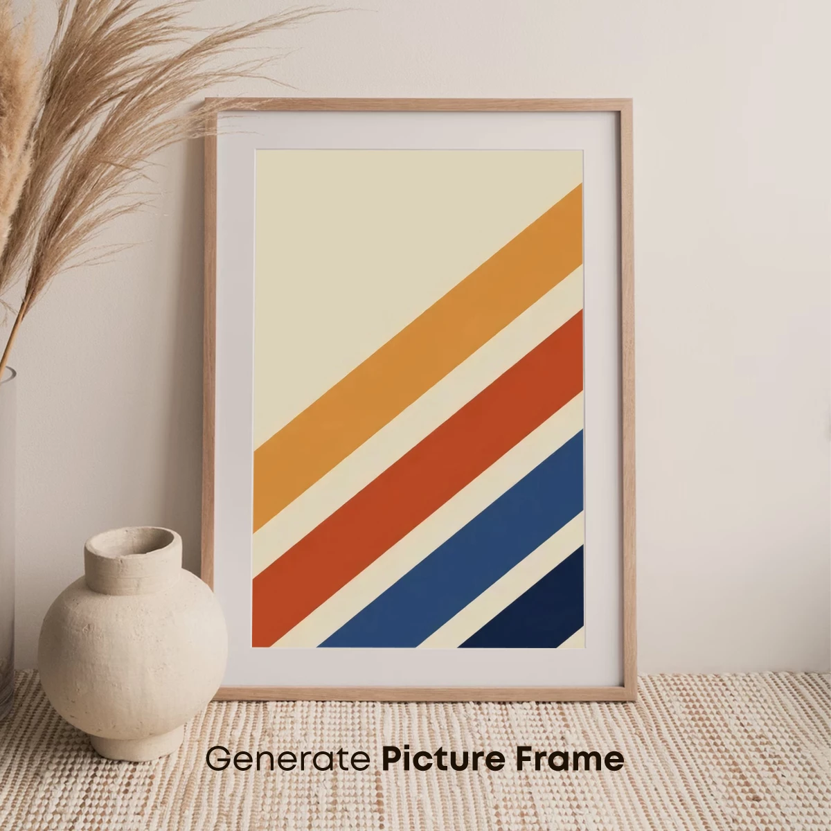 Diagonal Stripes in Warm Tones: A Modern Geometric Symphony - Image 7