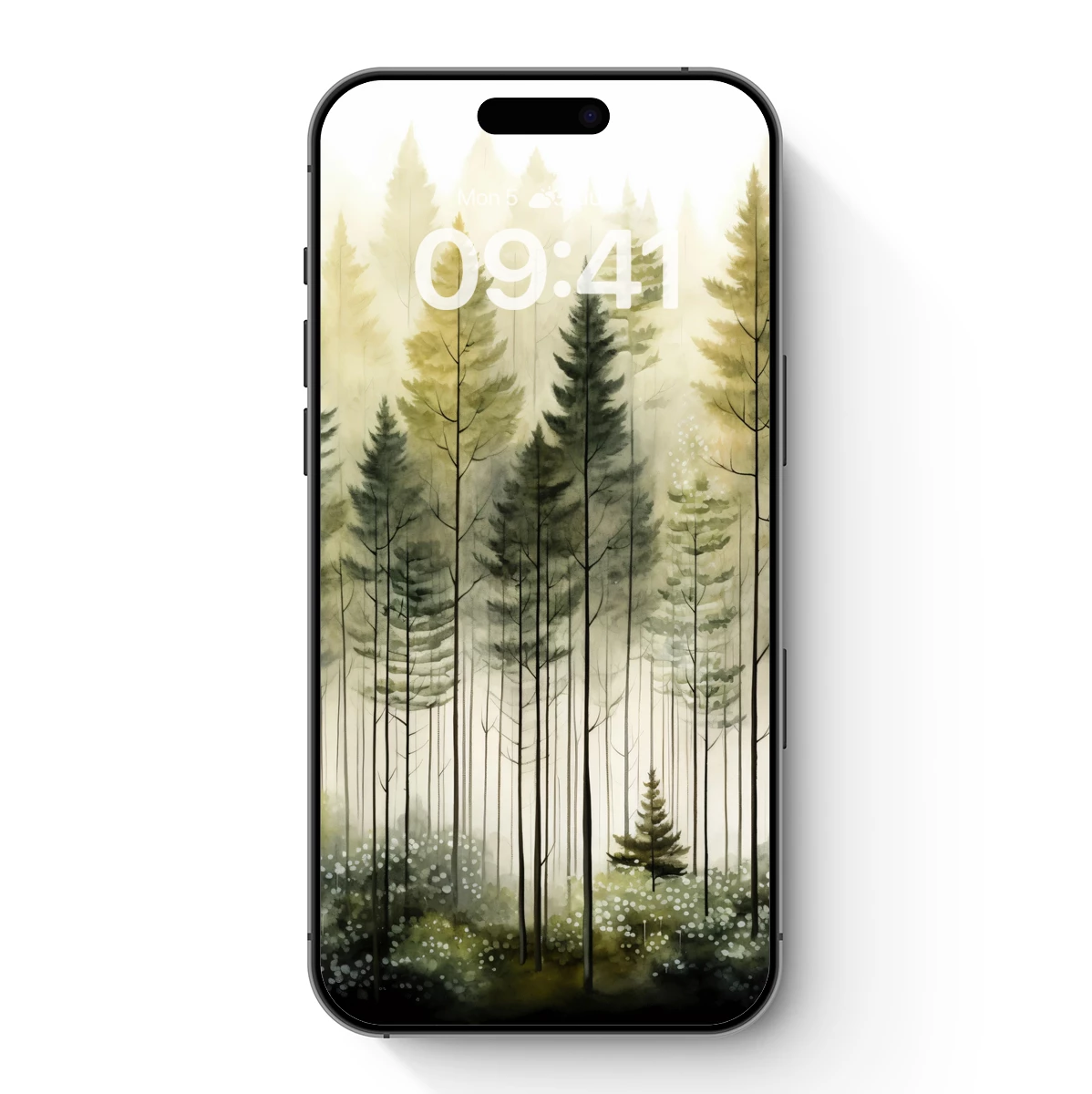 Misty Pine Sanctuary: A Forest Whisper in Hues of Dawn