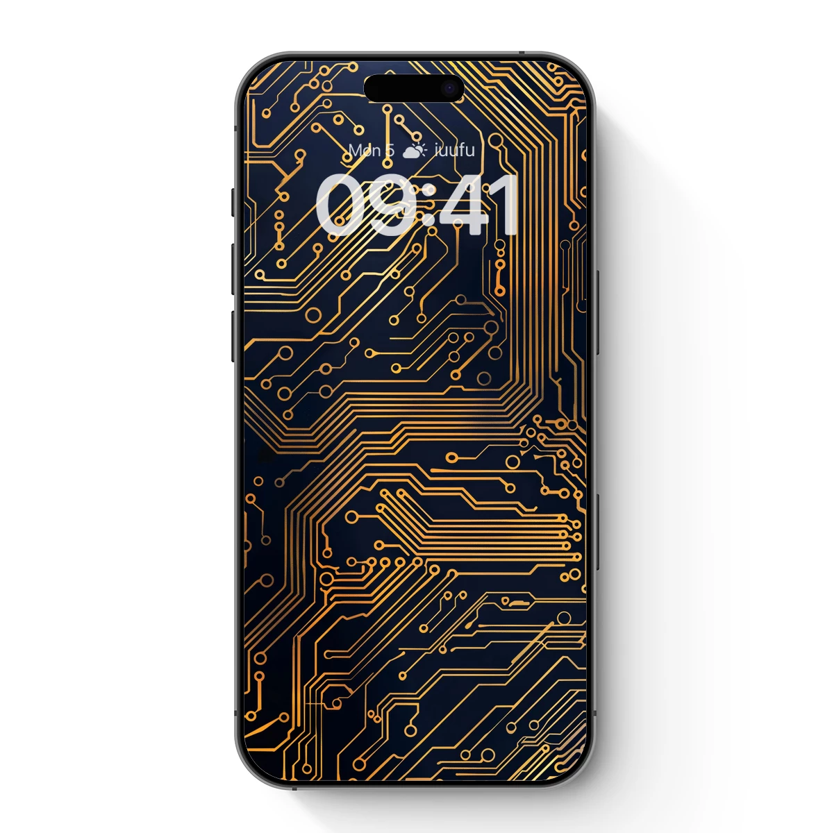 Golden Circuit Symphony: Tech Art Elegance