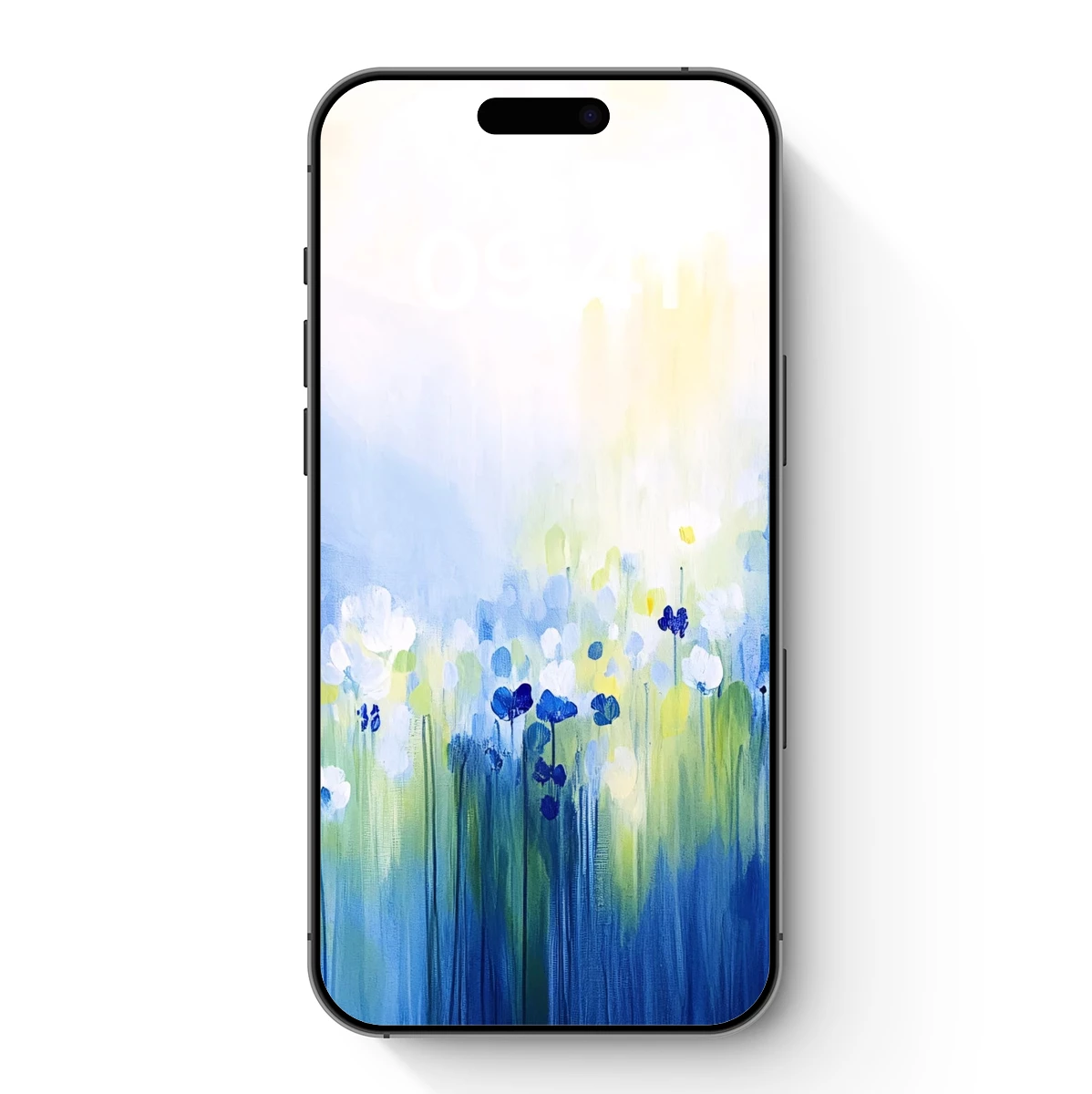 Blue Floral Symphony: Abstract Landscape Bloom Blue Floral Symphony: Abstract Landscape Bloom