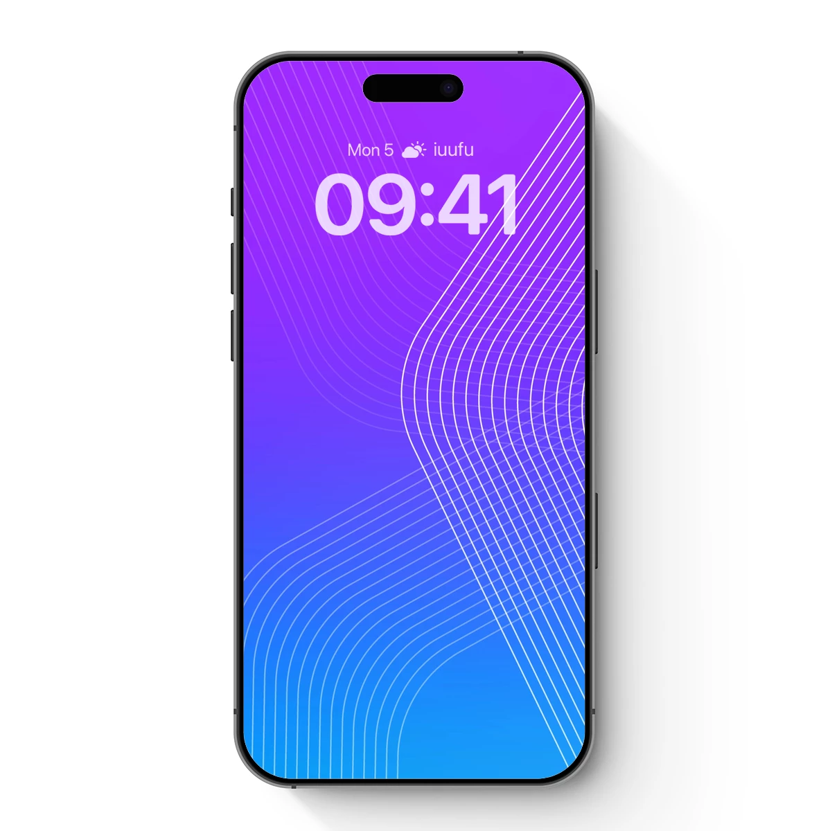 Gradient Flow: Curved Lines in Purple and Blue