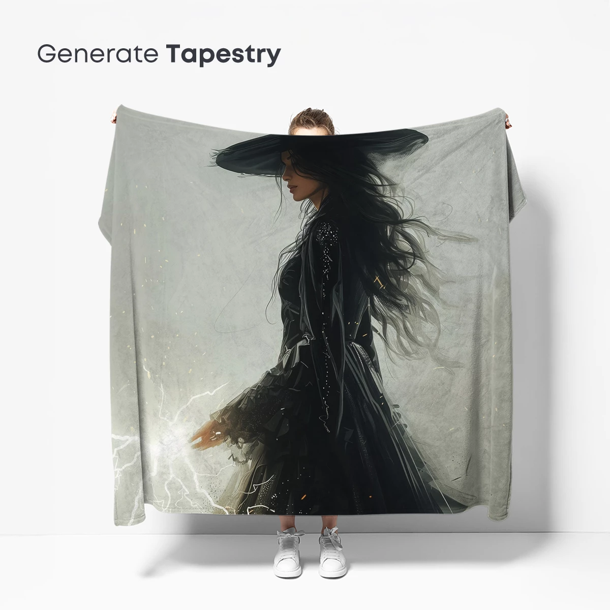 Enchanted Sorceress: Lightning Spell in Motion - Image 5