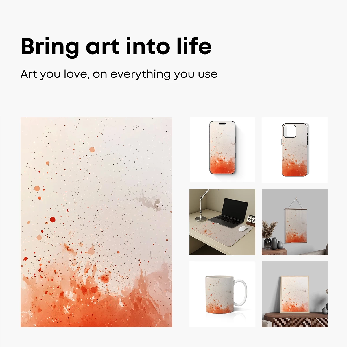 Crimson Splash: Abstract Ink Artistry - Image 2