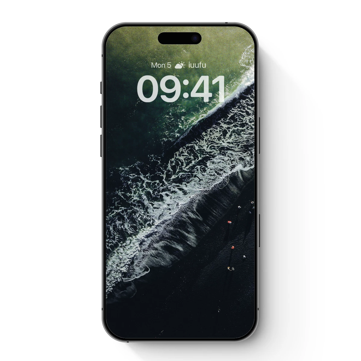 Aerial Serenity: Ocean Waves Meet Black Sand