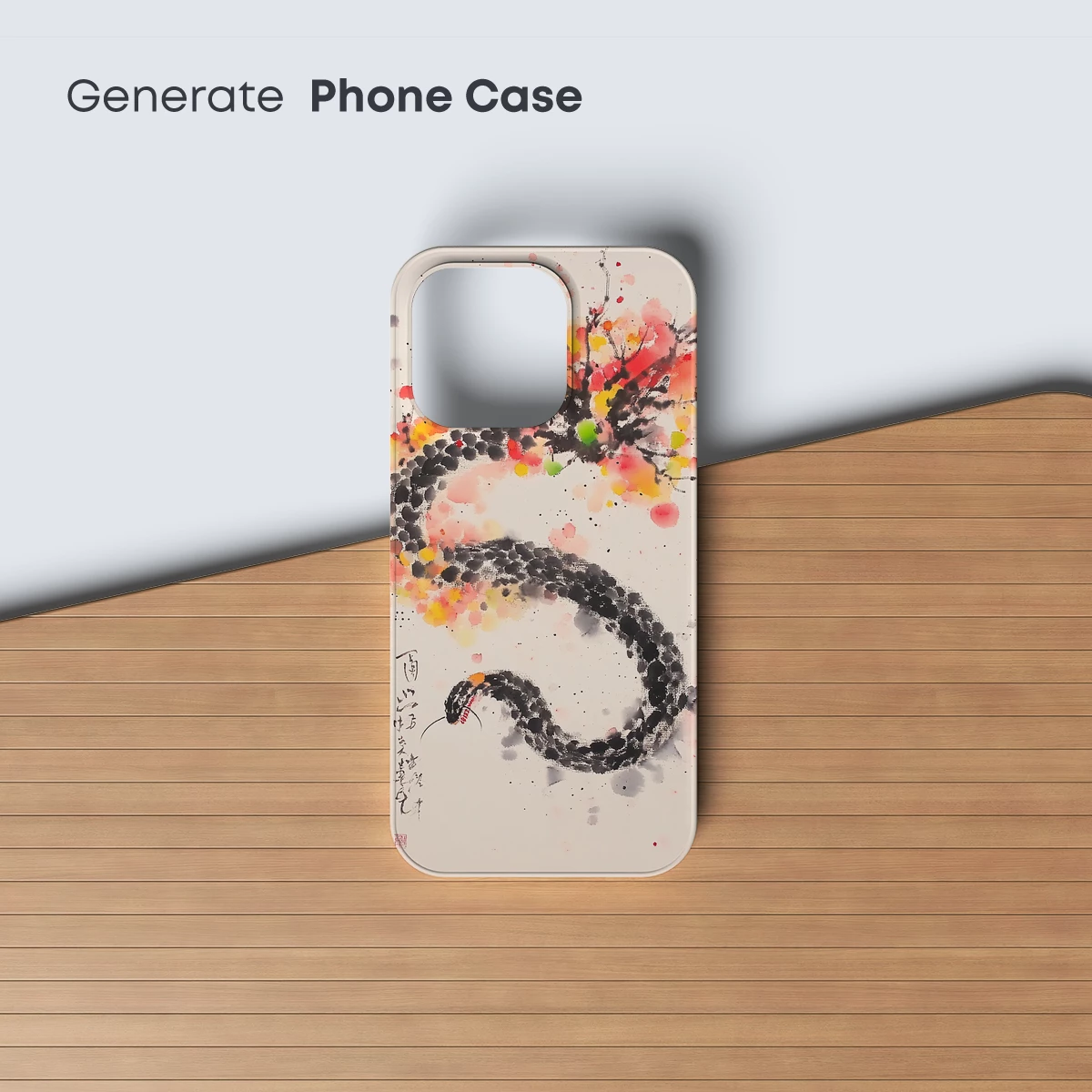 Autumn Serpent: Ink and Color Fusion - Image 3