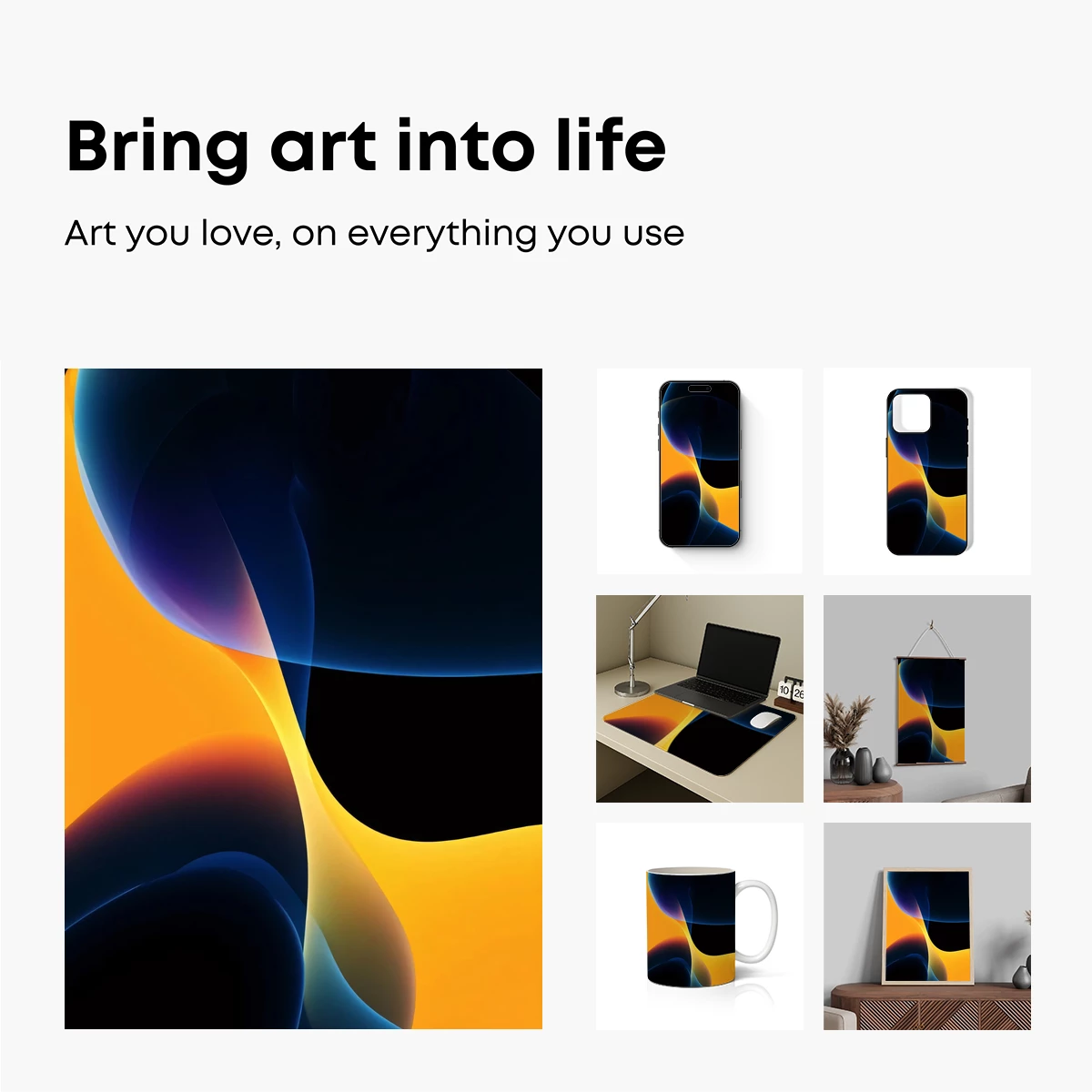 Ethereal Flow: Abstract Fusion of Light and Shadow - Image 2