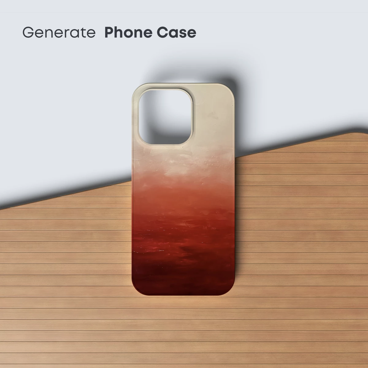 Crimson Tides: Abstract Ombre Canvas - Image 3