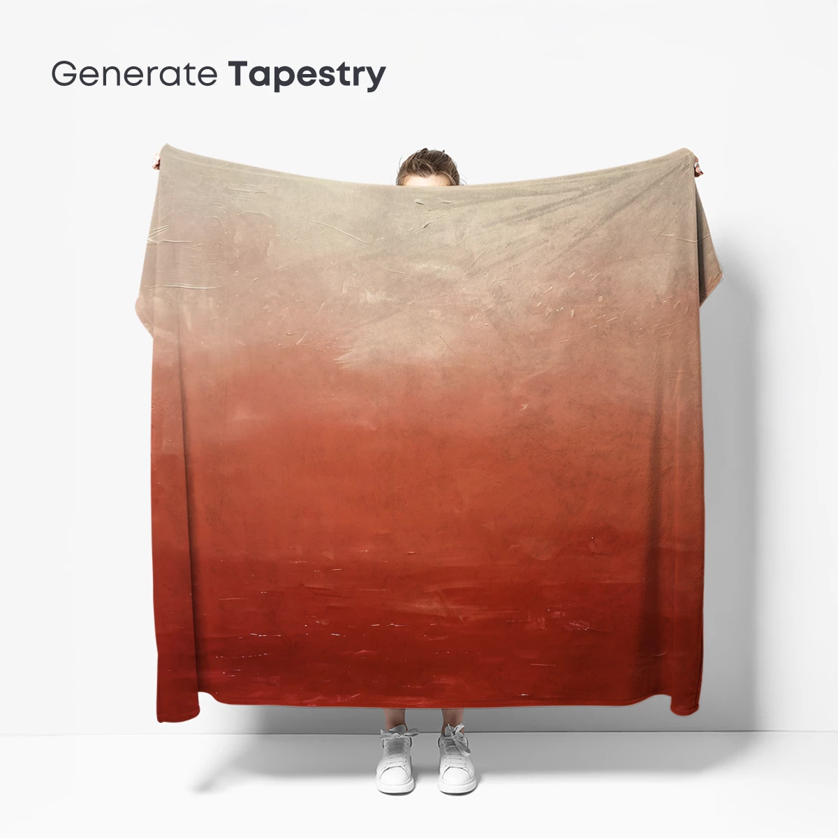 Crimson Tides: Abstract Ombre Canvas - Image 5