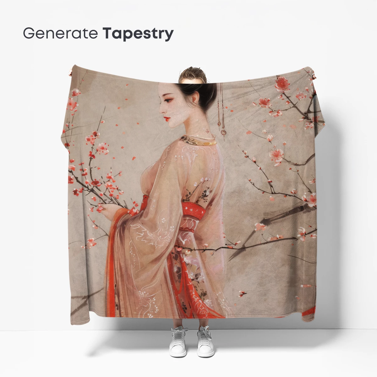 Elegant Hanfu Muse Amidst Blossoms - Image 5