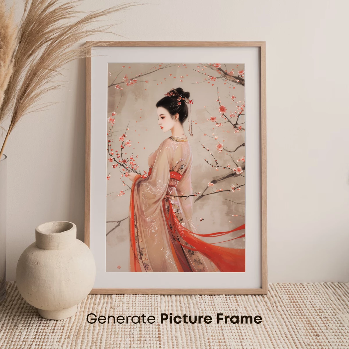 Elegant Hanfu Muse Amidst Blossoms - Image 7