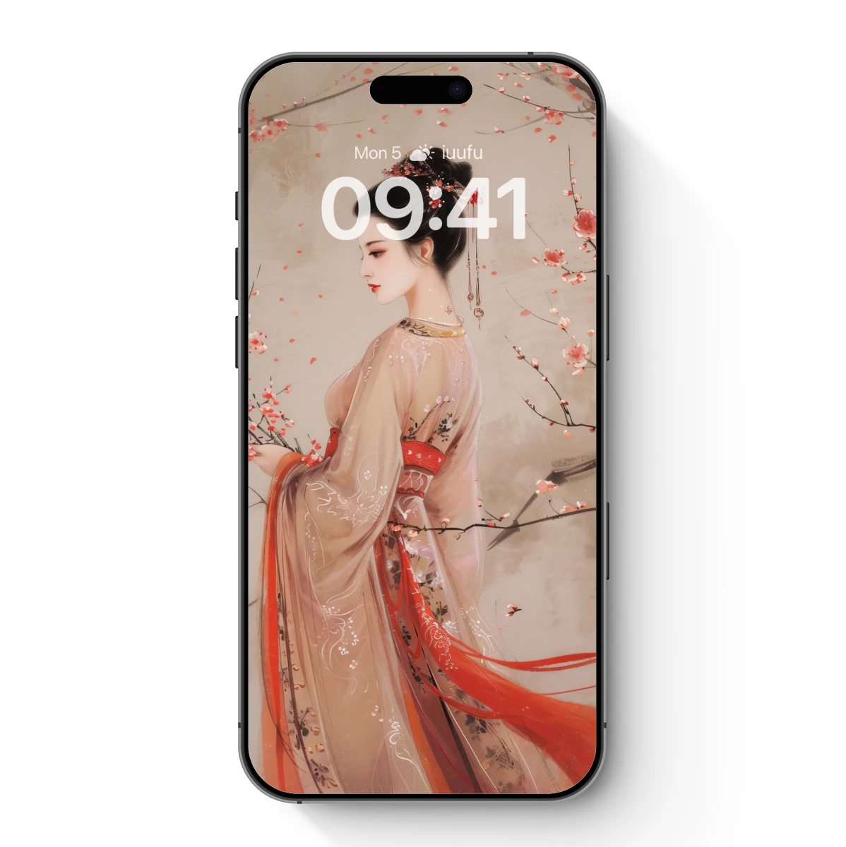 Elegant Hanfu Muse Amidst Blossoms