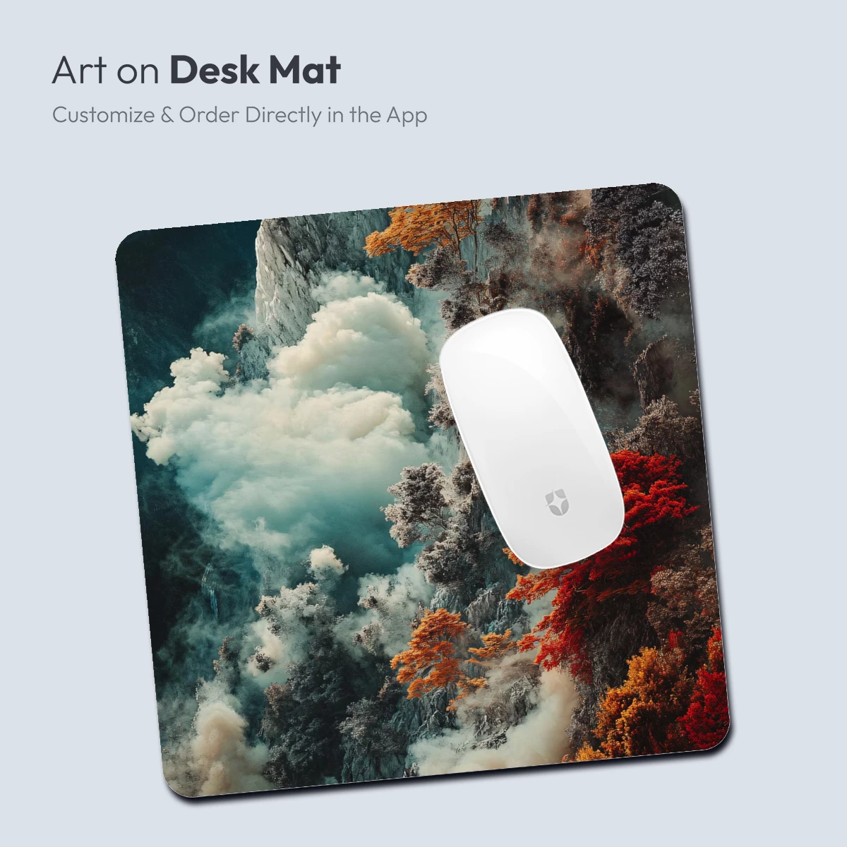 Autumn Mist Over Mountain Cliffs - Image 4