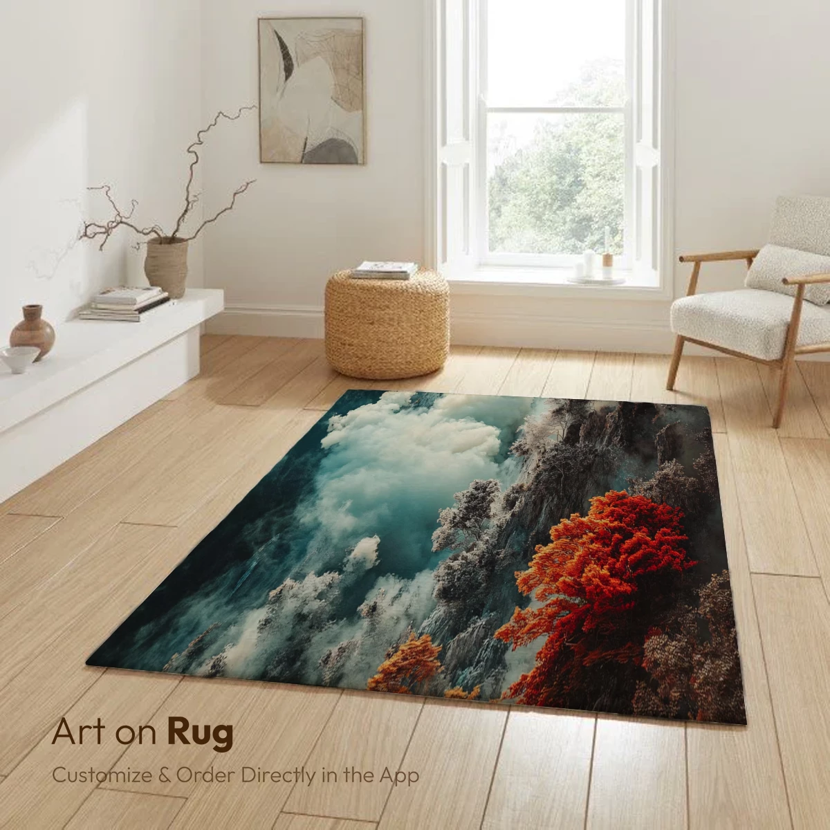 Autumn Mist Over Mountain Cliffs - Image 6