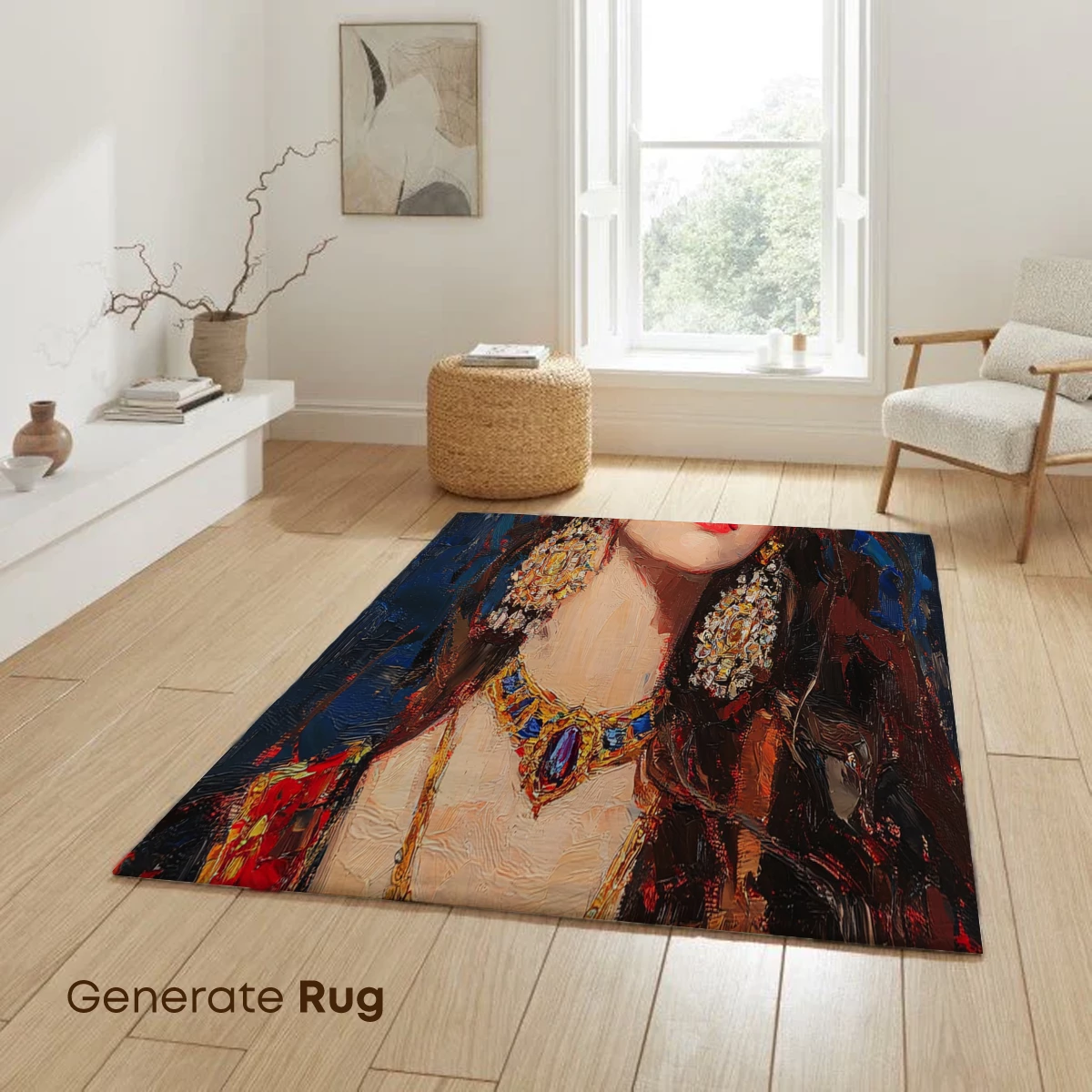 Golden Elegance: A Renaissance Muse in Rich Textures - Image 6