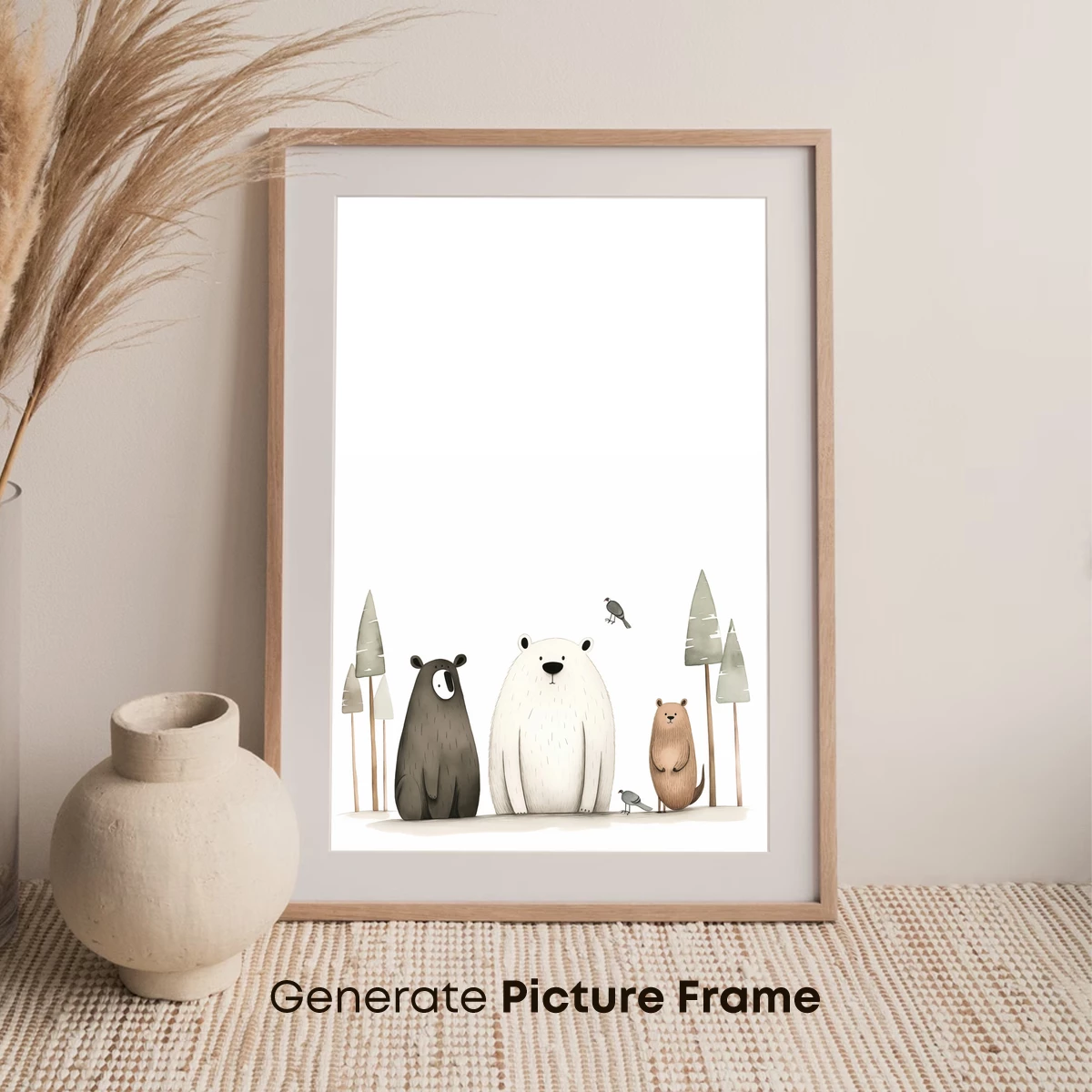 Forest Friends Gathering: Whimsical Bear Trio - Image 7