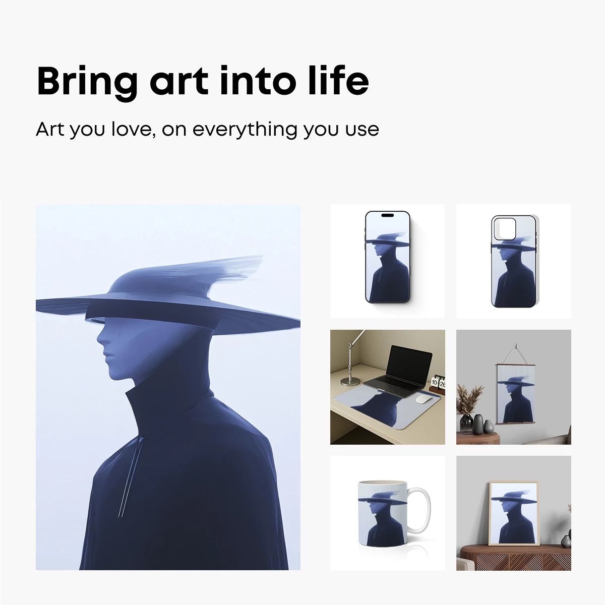 Ethereal Cloak and Winged Hat: Futuristic Elegance - Image 2