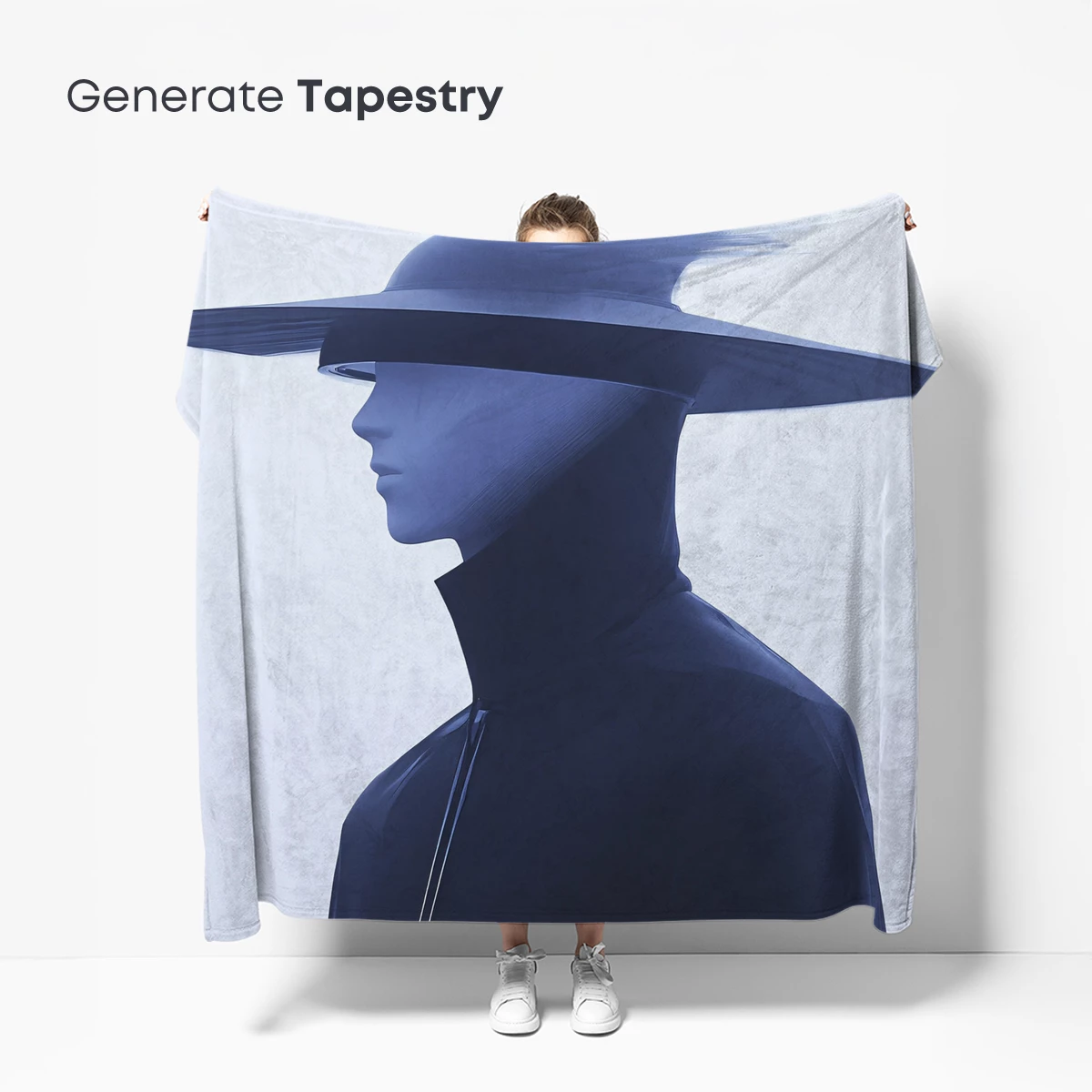 Ethereal Cloak and Winged Hat: Futuristic Elegance - Image 5