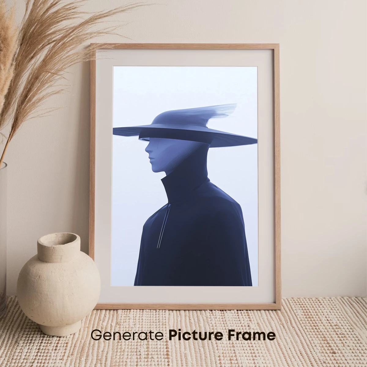Ethereal Cloak and Winged Hat: Futuristic Elegance - Image 7