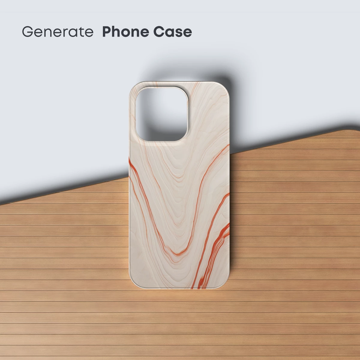 Crimson Veins in Cream Marble - Image 3