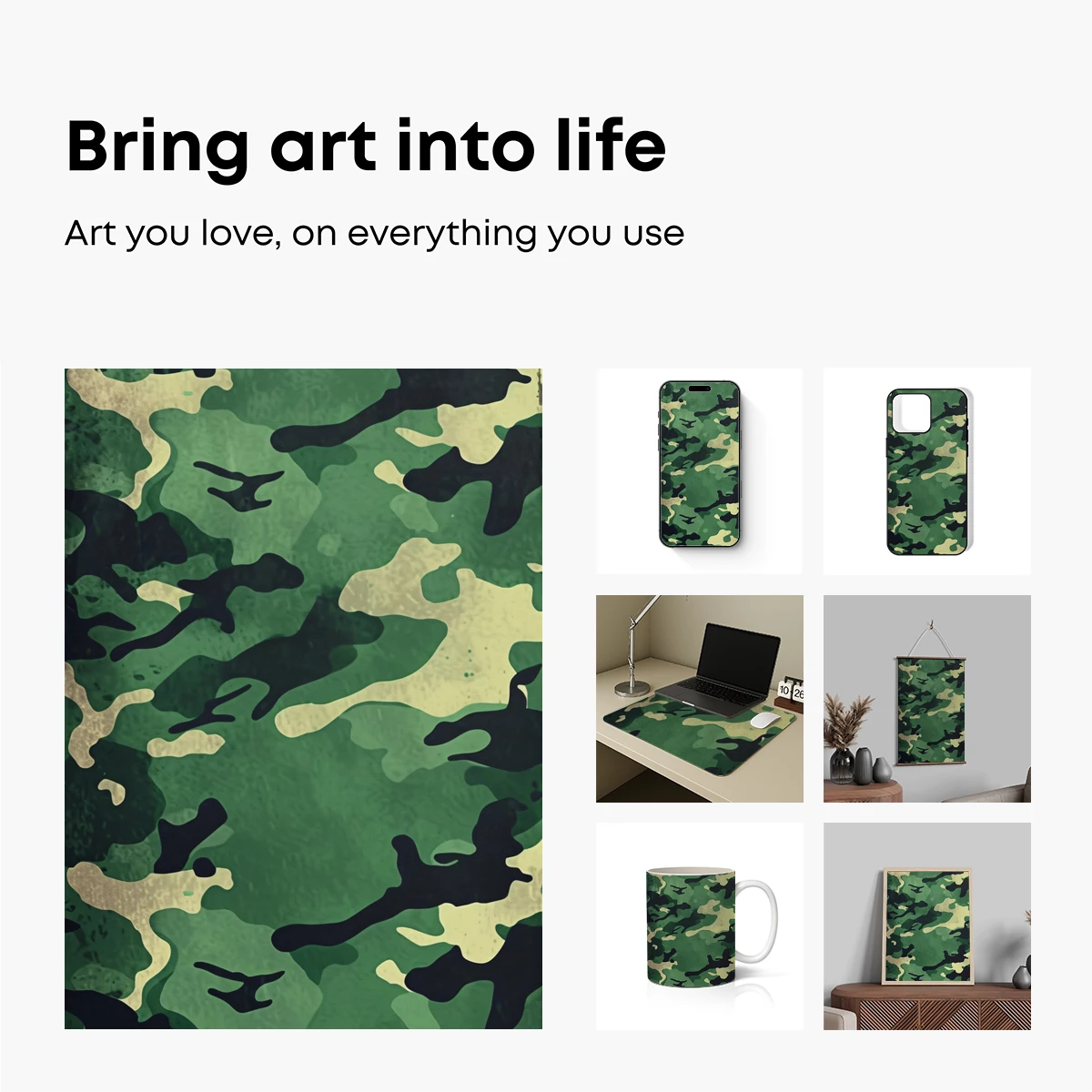 Camo Canvas: Urban Jungle Abstract - Image 2