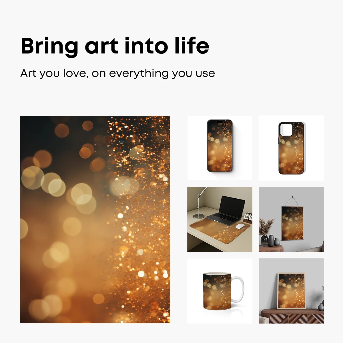 Golden Bokeh Symphony: A Cascade of Light - Image 2