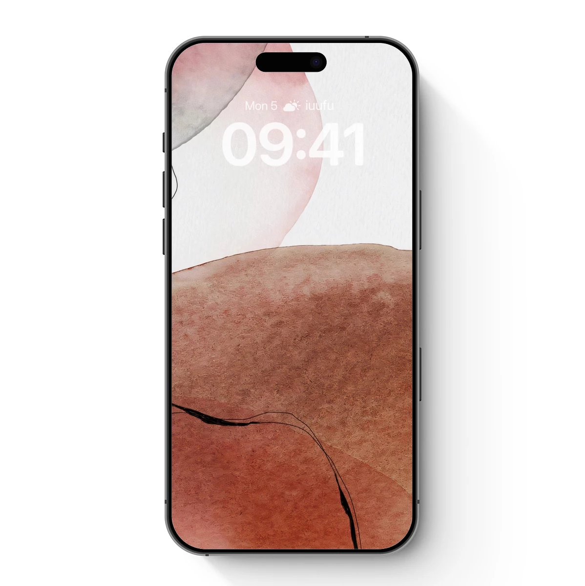 Abstract Terracotta Dreams: Watercolor Fusion