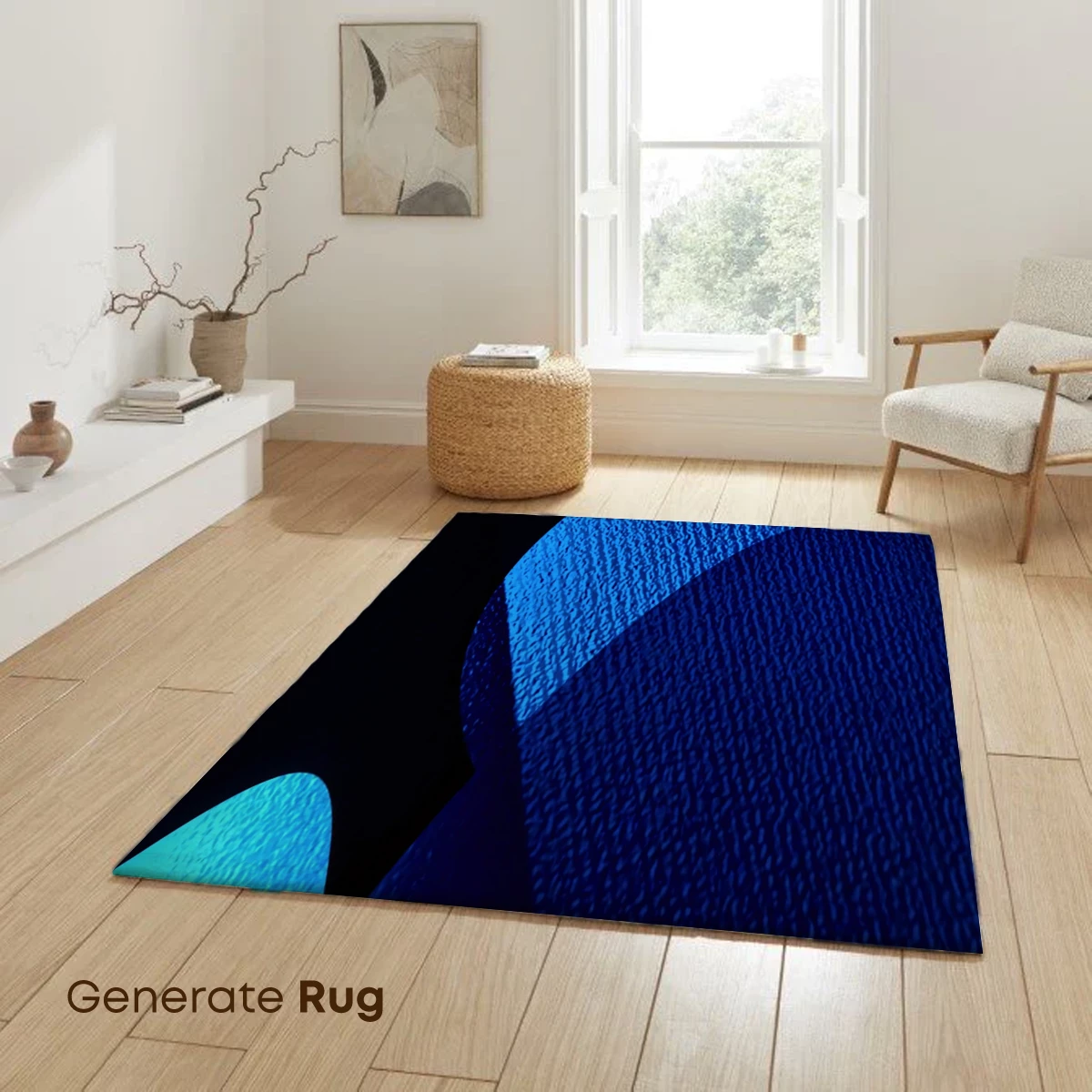 Blue Abyss: Textured Waves in Midnight - Image 6