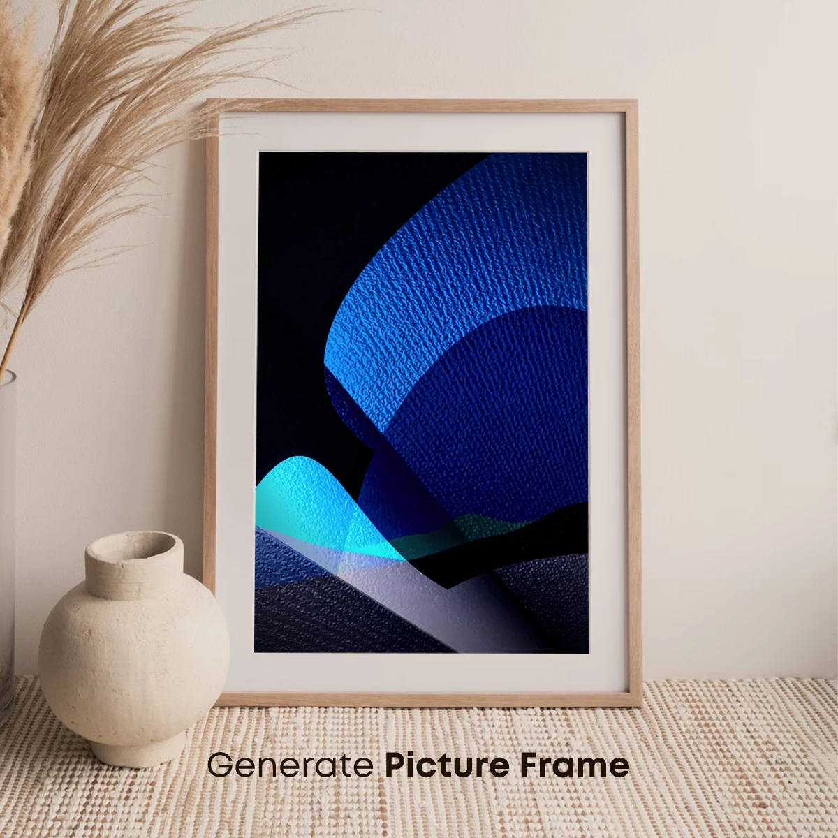 Blue Abyss: Textured Waves in Midnight - Image 7