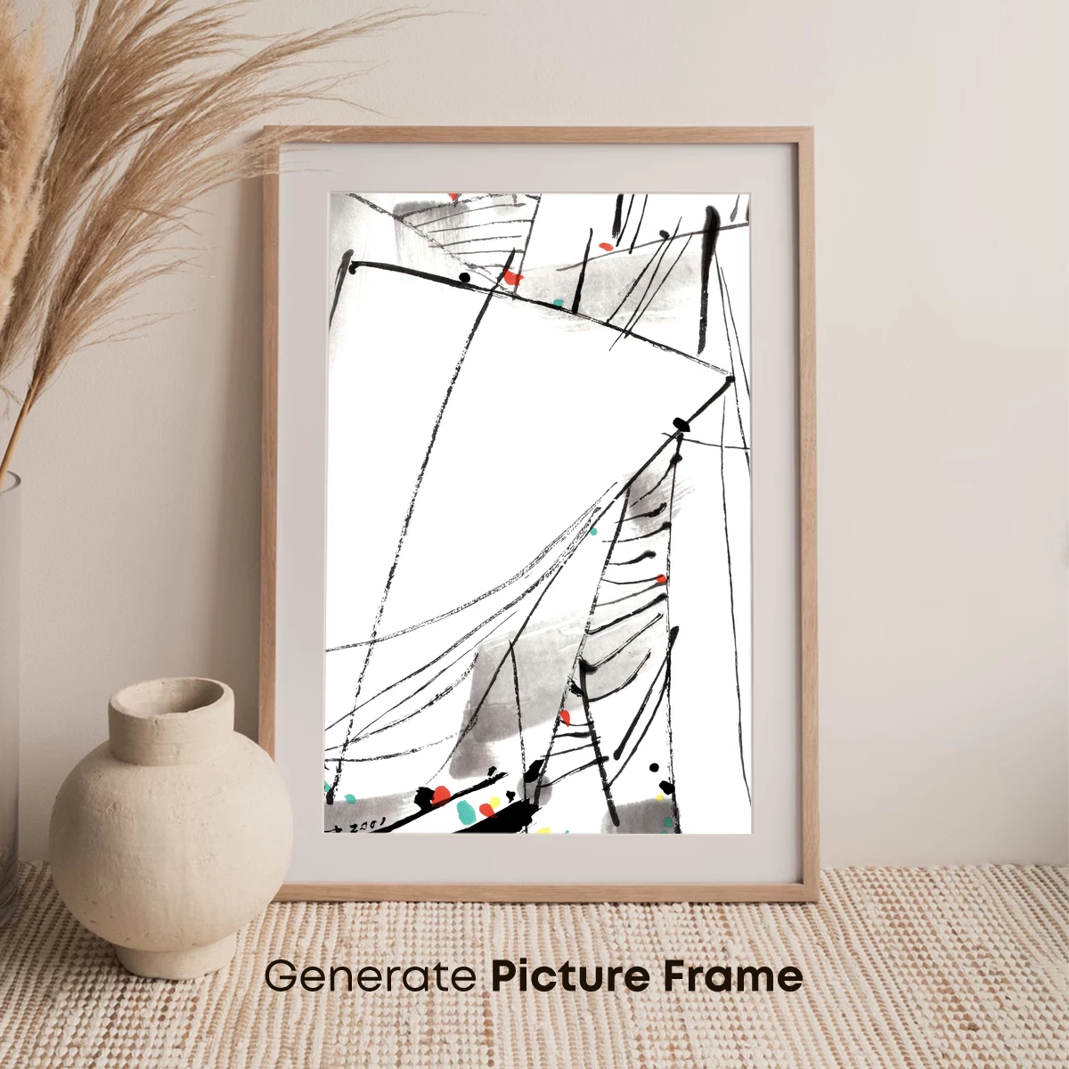 Abstract Sails: Ink and Color Harmony - Image 7