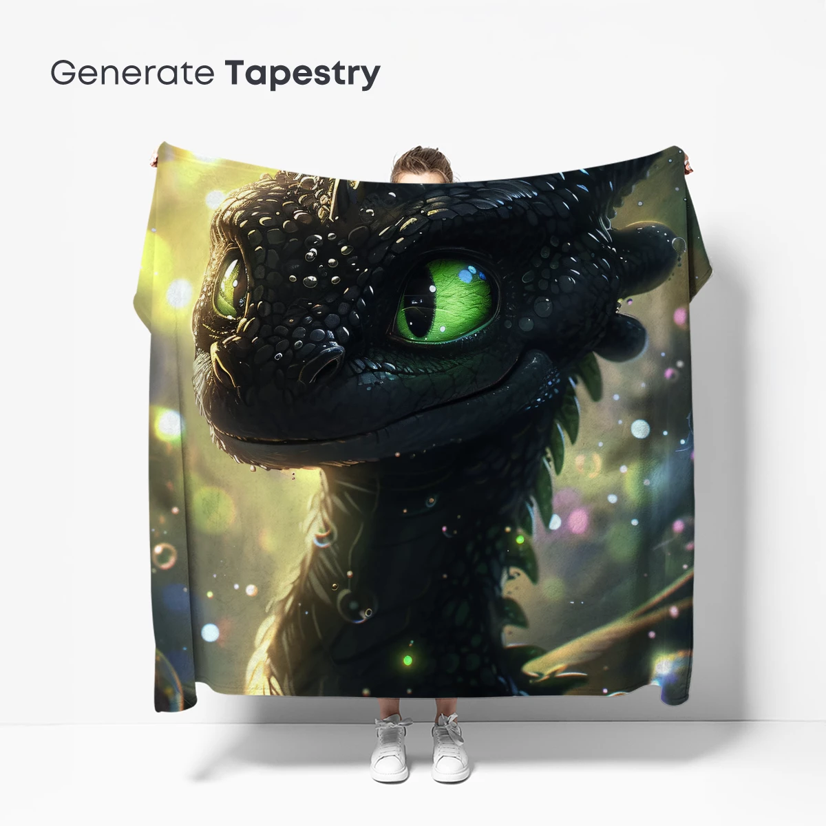 Enchanted Dragon's Gaze: Luminous Fantasy Art - Image 5